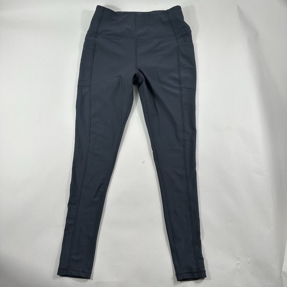 Athlux Womens Performance Legging Sz M Gray Mid Rise Ankle